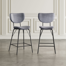 Datto Contemporary Modern Faux Leather Split-Back Upholstered Counter Height Barstool