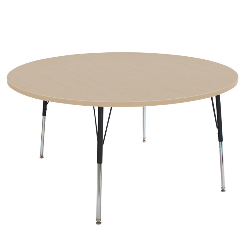 Table d'activité avec pieds réglables La Madera, Grain d'érable / noir, H 31,5 po x L 48 po x l 48 po