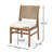 Sara Patio 3-Piece Acacia Wood & Wicker Woven Dining Set With Removable Cushions
