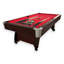 Table de billard professionnelle 8 pi VINTAGE ROUGE avec bancs de rangement, retour de balle et accessoires complets-61899844