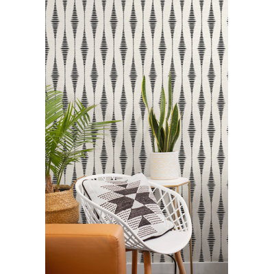Striped Ikat Geometric Peel And Stick Wallpaper