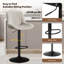 Ensemble de deux tabourets de bar pivotants réglables avec dossiers, confortables et durables pour un îlot de cuisine et divers espaces-1067997616