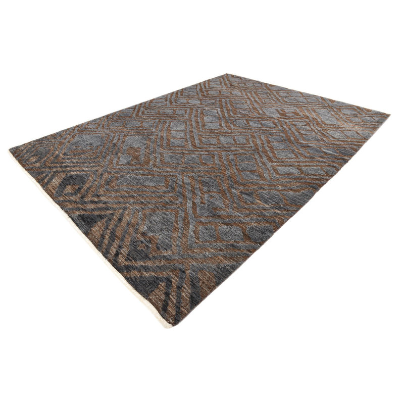 Tapis brun gris 8 x 12