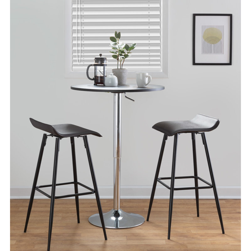 Tabouret de bar pivotant à hauteur fixe Camargo avec pieds fuselés en métal, Espresso
