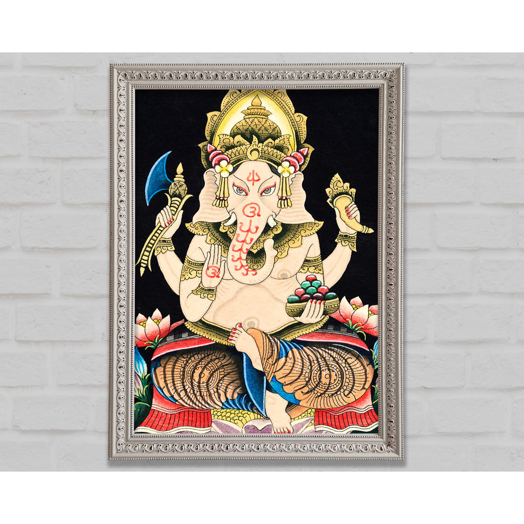 Hindu Gott Ganesha 2 - Einzelner Bilderrahmen Kunstdrucke