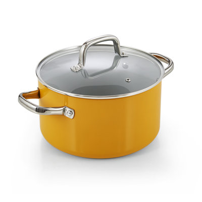 Cook N Home 6-quart Hard Anodized Healthy Ceramic Nonstick Stock Pot With Lid