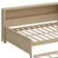 Lit de jour en bois avec tablettes de rangement et lit gigogne