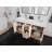 60'' Double Bathroom Vanity with Quartz Top
