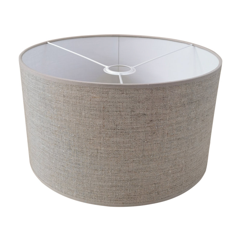 Araminta 1 - Light Drum Pendant, Dark Grey, 30cm H x 50cm W x 50cm D