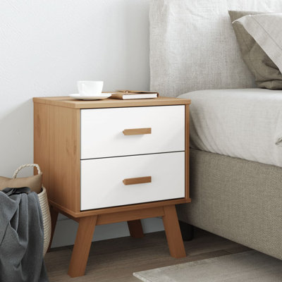 Dorothy  45cm W Solid + Manufactured Wood Bedside Table