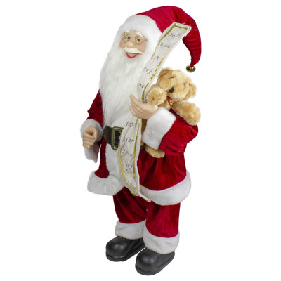 Figurine de père Noël debout 24 po avec arbre de Noël