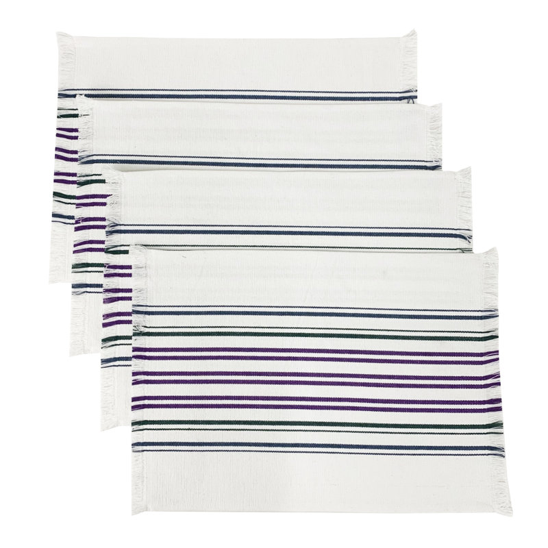 Ensemble de napperons en coton 4 pièces Kendy