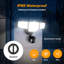 1 3 Head Weather Resistant Outdoor Security Light with Motion Sensor-114325317