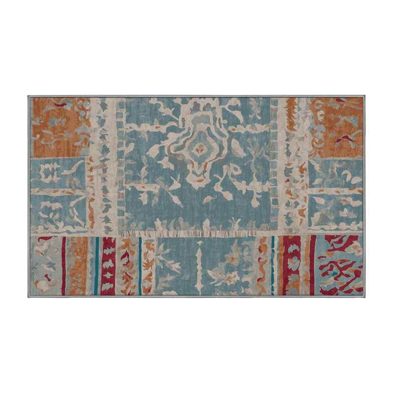Machine Washable Gray Area Rug, Rectangle 8' x  10'