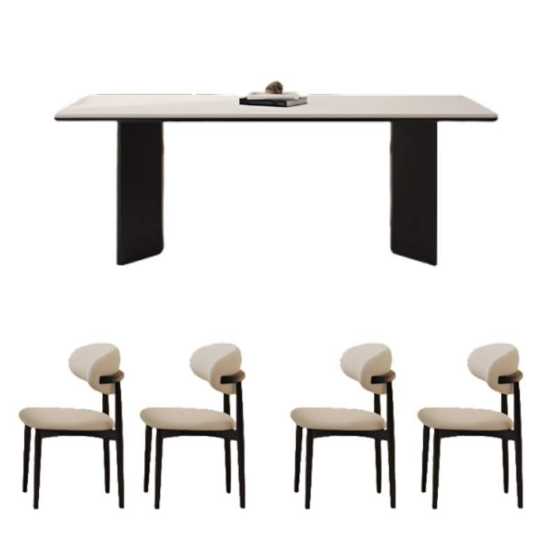 Simple home rectangular dining table, 29.53"H x 55.12"L x 31.5"W