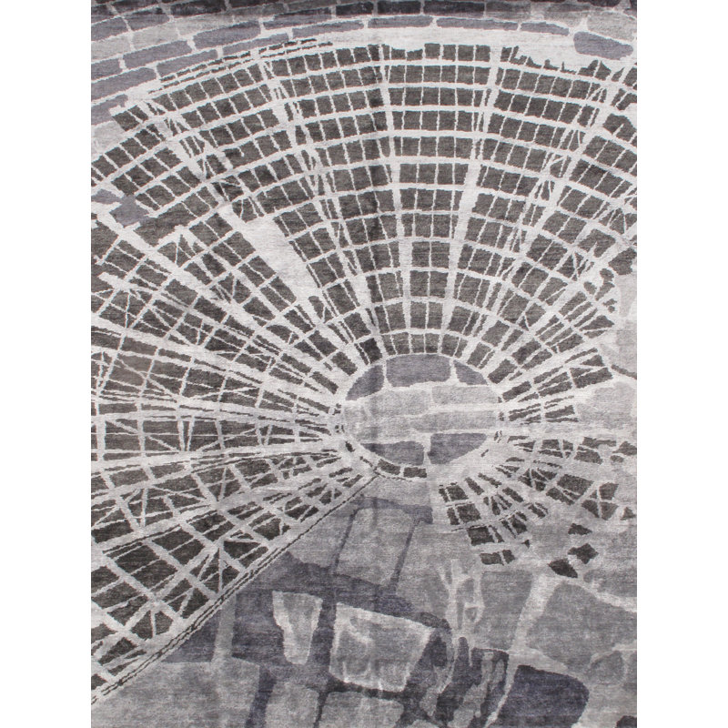 Silk Abstract Indoor Rug, Rectangle 8' x 10'