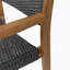 Tabouret de bar en osier et en bois - ensemble de 2, conception transitionnelle avec assise extérieure en filet