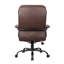 Fauteuil de bureau surdimensionné à roulettes Ava, pivotant, similicuir brun, 400 lb-118318902