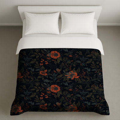 Dark Floral Pattern Duvet Covers