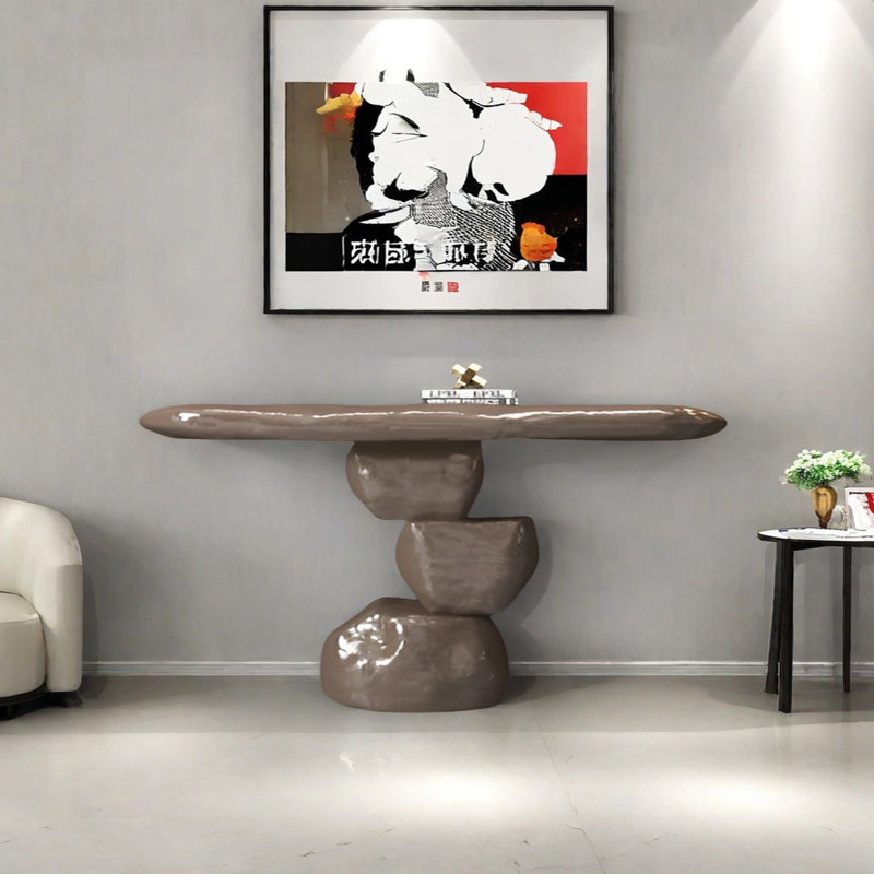Console Modern Minimalist Art Design, H 35,43 po x l 62,99 po x P 15,75 po, Brun