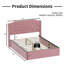 Structure de lit tapissier grand de luxe avec rangement à oreilles et rangement sous le lit-1229079214