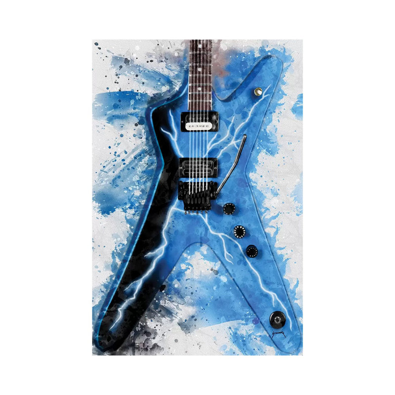«Dime Bag Darrell's Electric Guitare II» par Pop Cult, impression sur toile tendue, H 18 po x l 12 po x 1,5 po