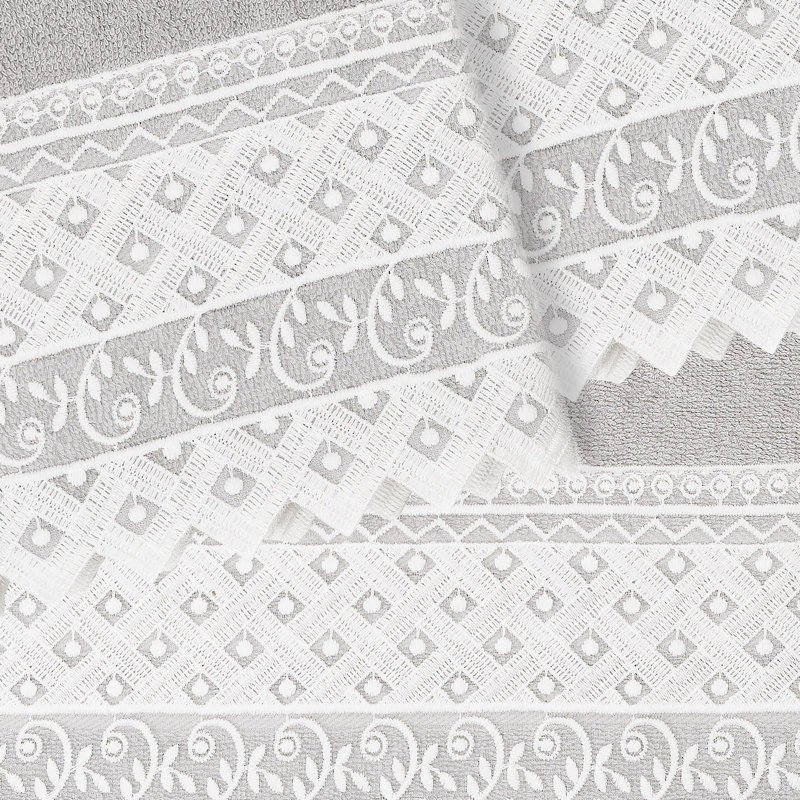 Aiden 3 Piece Turkish Cotton Towel Set, Light Grey