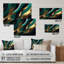Agate verte et dorée I - art mural abstrait transitionnel en acrylique pour la cuisine-101522693