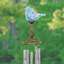 Exhart Solar Hand Blown Pearlized Glass Bird Wind Chime, 7 by 44 Inches-462074967