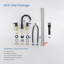 Circular Widespread Bathroom Faucet 3 Hole, 2-handle Bathroom Sink Faucet with Drain Assembly-53136768