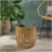 Round Glass Outdoor Side Table , 15.5 " W 15.5 " D-1006013659