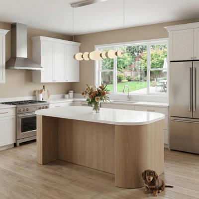Strata Linear Island Pendant - Satin Nickel