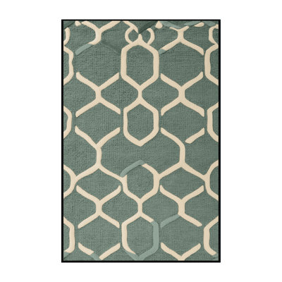 Machine Washable Trellis Grey Area Rug