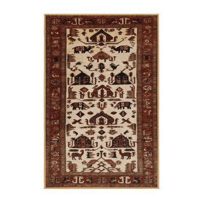 Tapis brun turc lavable à la machine