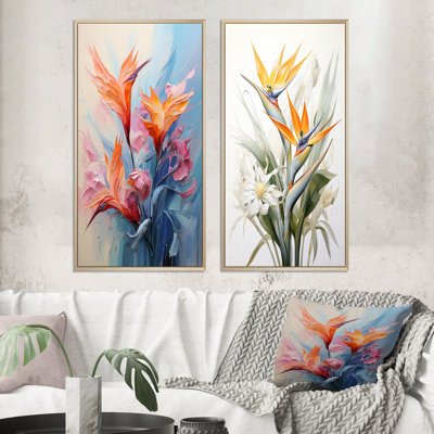 Oiseaux de paradis - ensemble de 2 reproductions