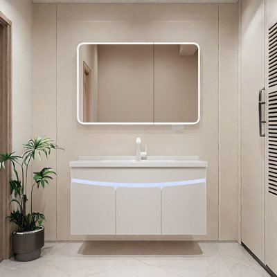 Armoire de salle de bain simple et moderne