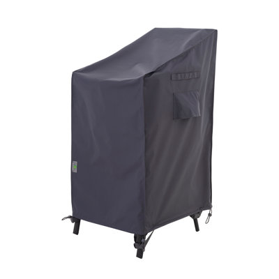 Premium Waterproof Outdoor Patio Stackable Chair Cover: Latest Rip-Stop Fabric, 3-Year Warranty - 27"W × 37"D × 47"H by F&J Outdoors