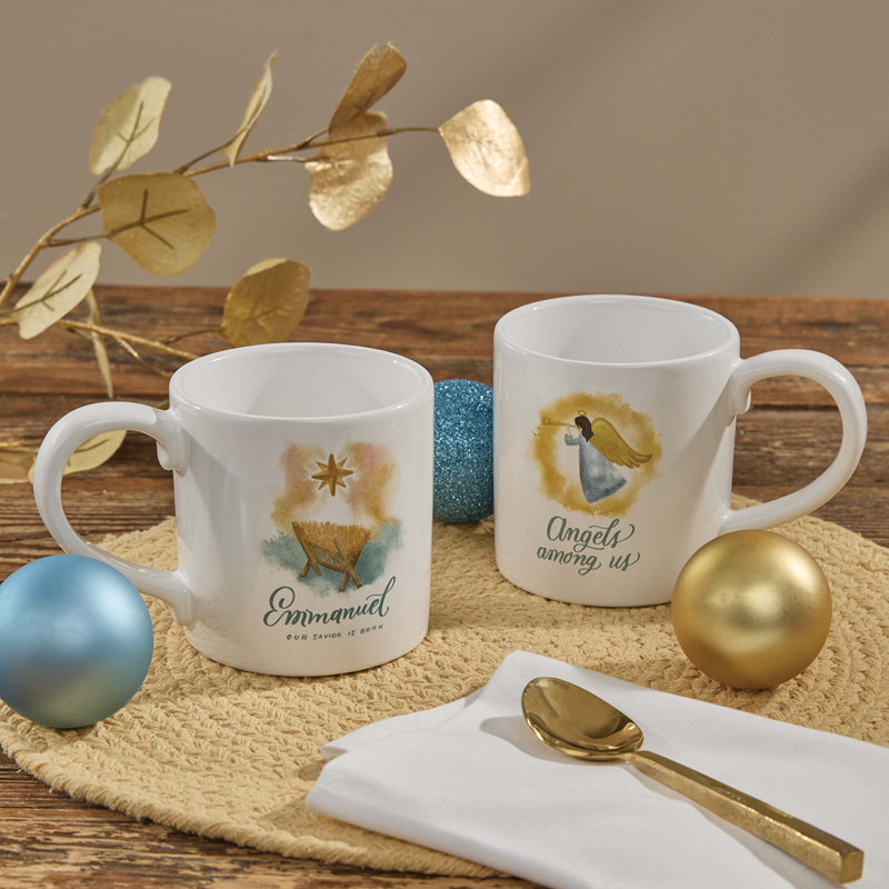 Ensemble de 4 tasses à café spirituelles dorées