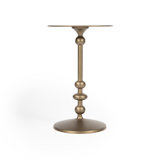 Zora Distressed Iron Pedestal Side Table