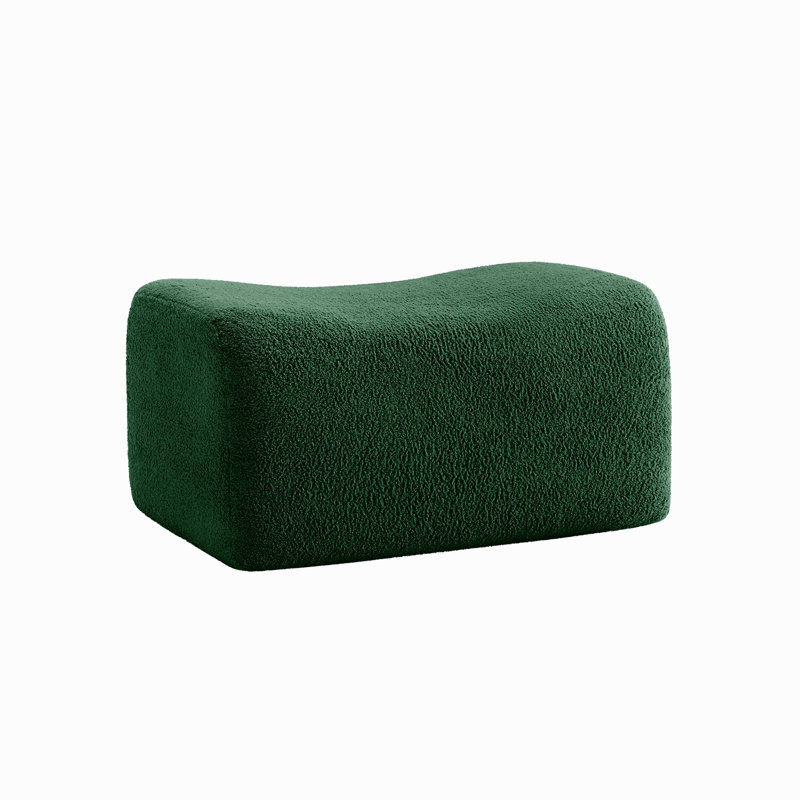 Repose-pieds en tissu vert, Vert