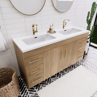 Spring 60" Double Sink Bathroom Vanity