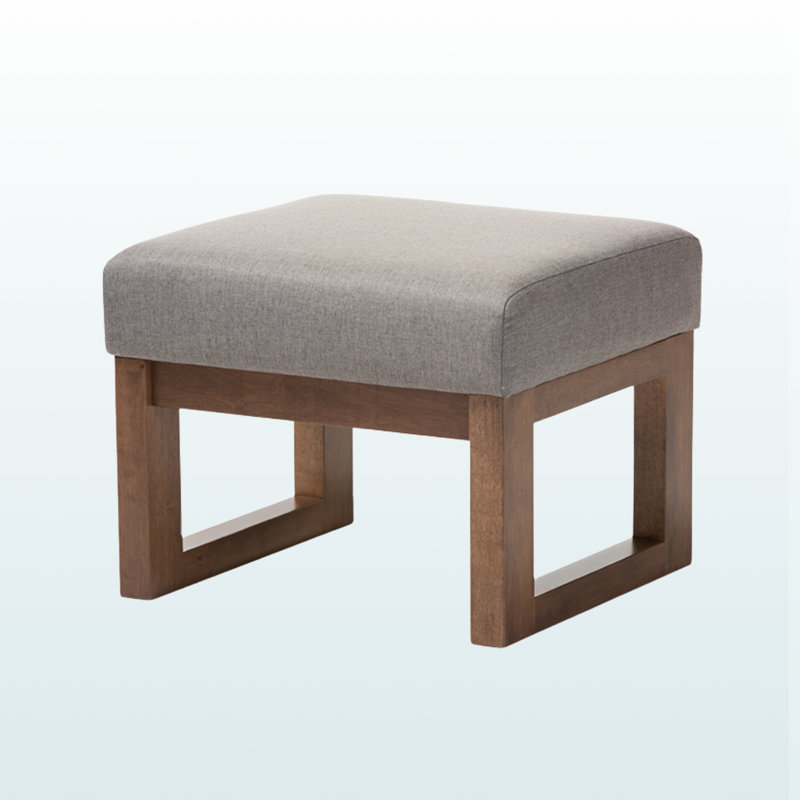 Tabouret avec repose-pieds Osprey, Polyester gris