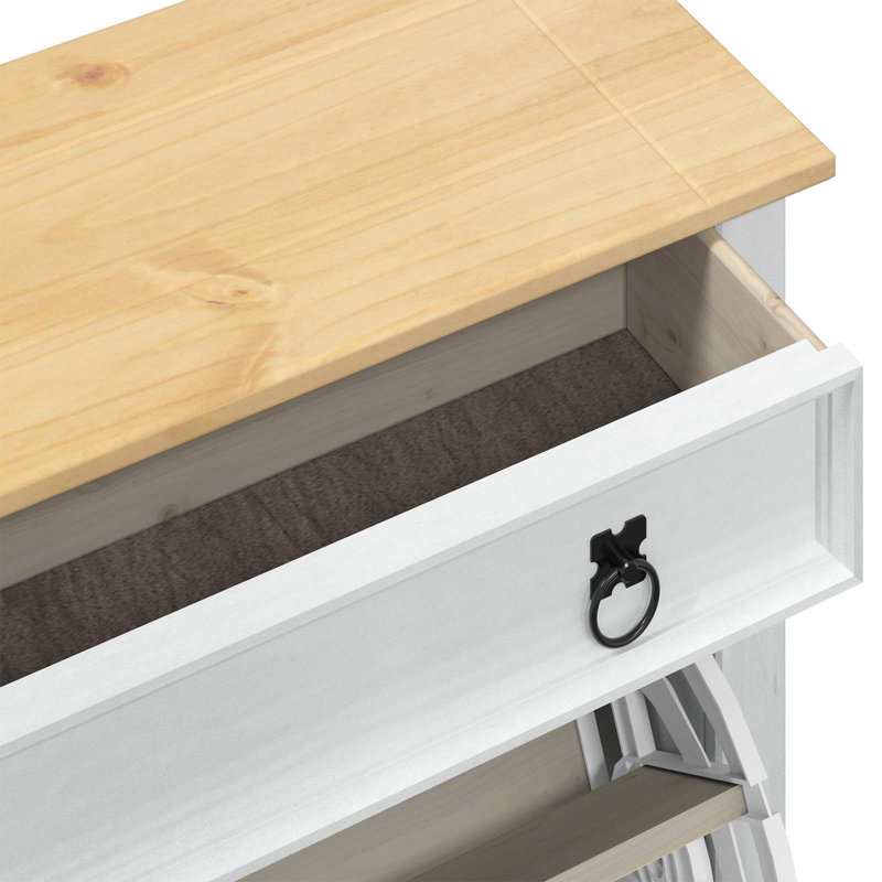 9 Pair Solid Wood Shoe Storage Cabinet