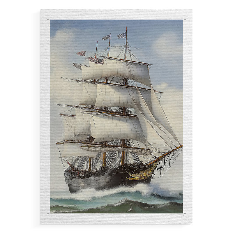NAUTICAL Series Lxxx - Impression sur toile seulement - non encadrée, H 12 po x l 8 po