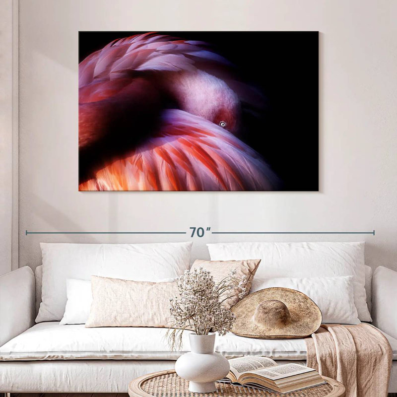 Flamant rose dégradé Brampt, H 32 po x l 48 po