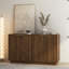 Buffet en bois moderne avec rangement, grand buffet cannelé avec tablettes réglables, crédence, console d'appoint-586178256
