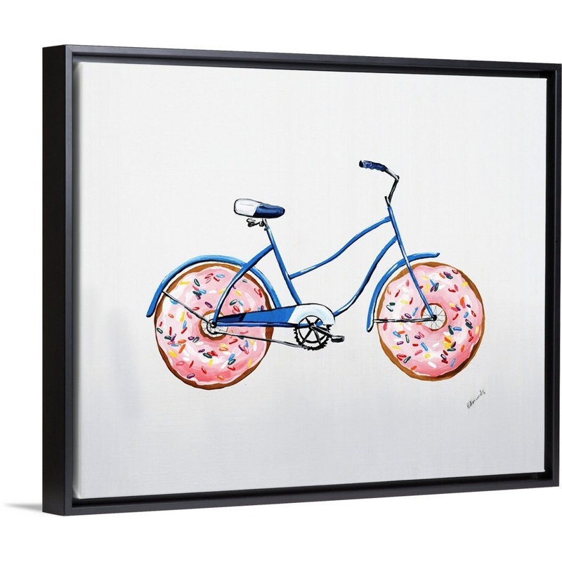 « bouée run iii », peinture sur toile, H 21,7 po x l 25,7 po x p 1,75 po, Cadre flottant noir