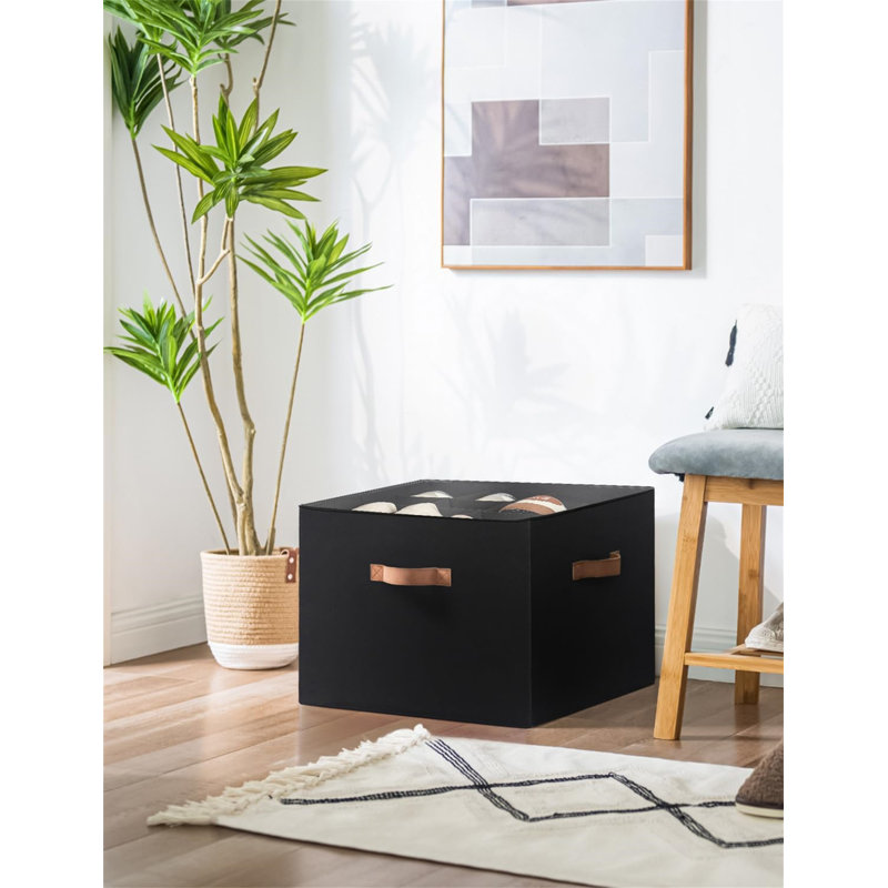 16 Pair Stackable Shoe Storage Box, Black