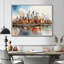 Dreamy New York, paysage rétro, aquarelle - décoration murale New York-422789784-422789789