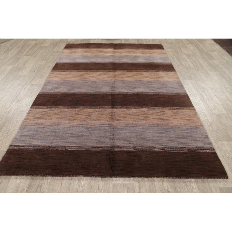 Gabbeh One-of-a-Kind 5'7" X 8'4" New Age Wool Area Rug in Brown